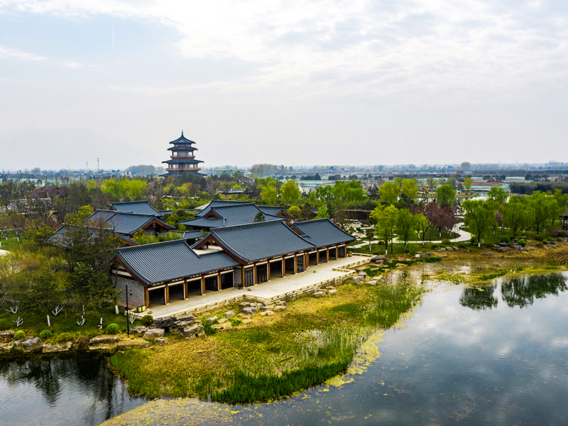 Xi'an Meibei Lake Timber Structure Building