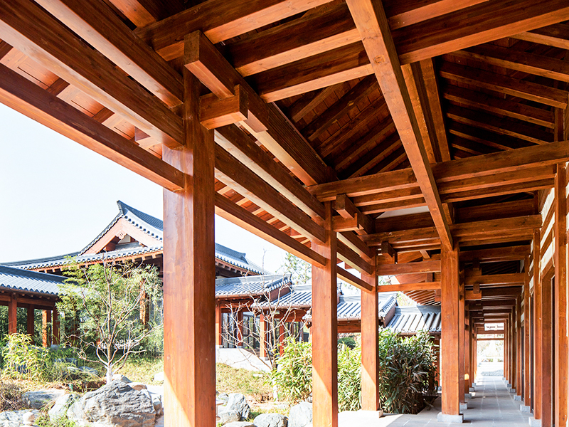 Xi'an Meibei Lake Timber Structure Building